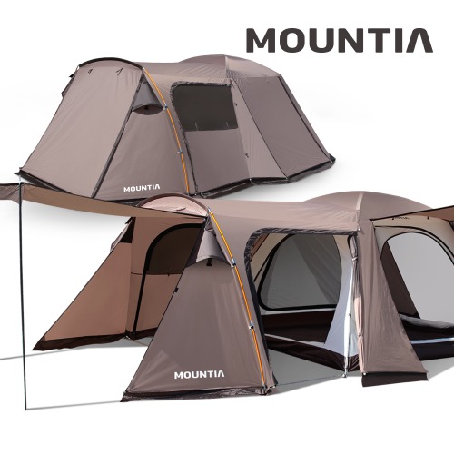 마운티아 포레스트 돔텐트(브라운) 6-7인용 거실형 텐트 캠핑